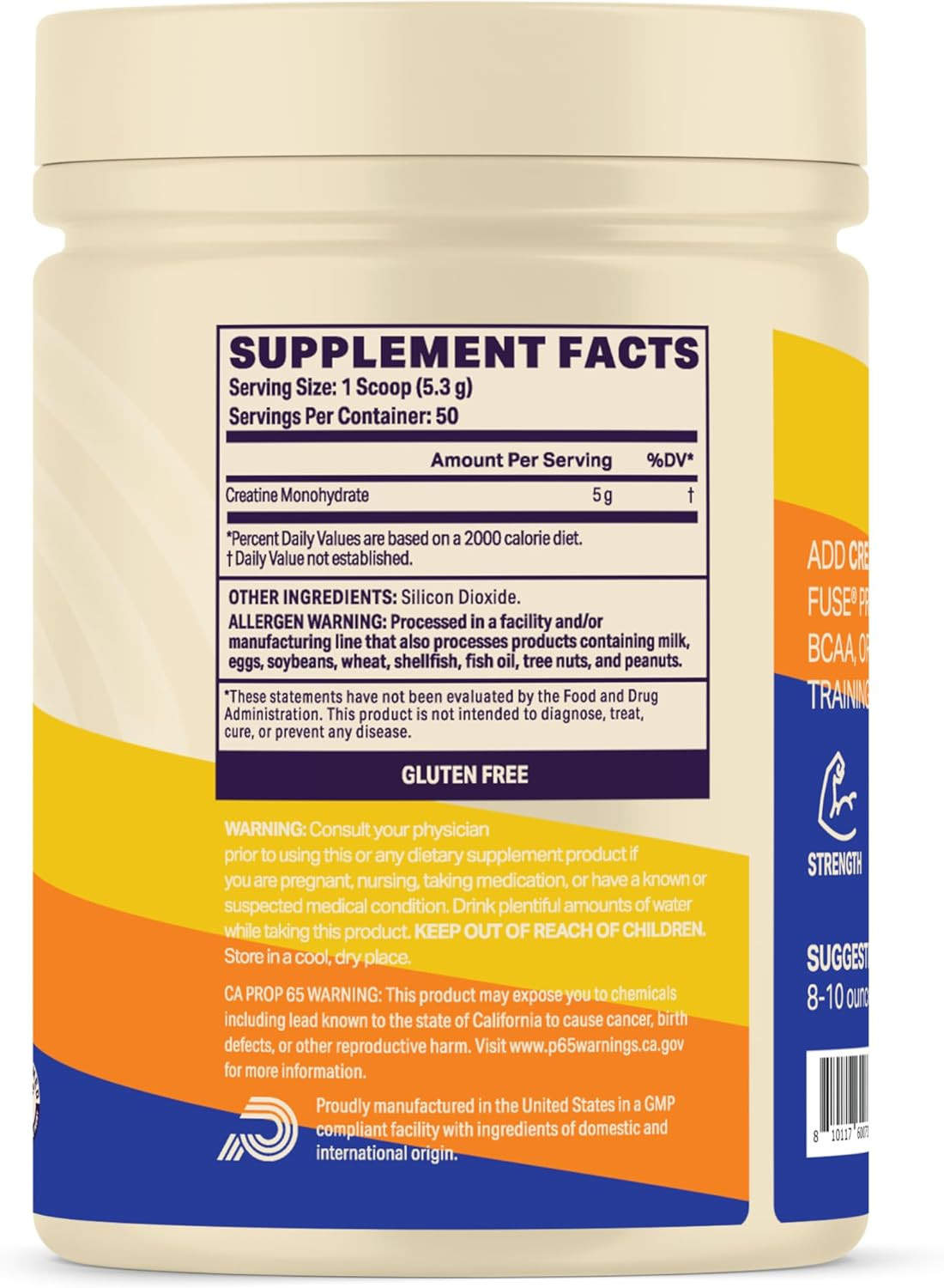 Podium Nutrition, Solos | Creatine Monohydrate, 50 Servings, Unflavored Exp 3/27