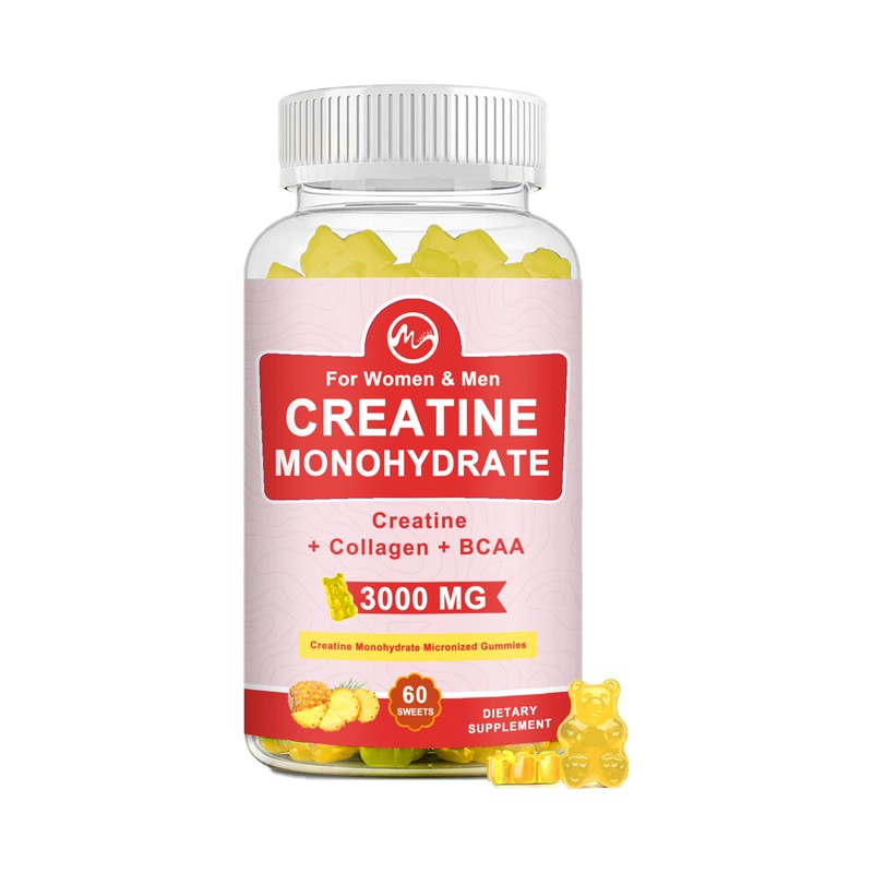 Creatine Monohydrate Gummies Support Muscle Growth Boosts Energy for Women Men