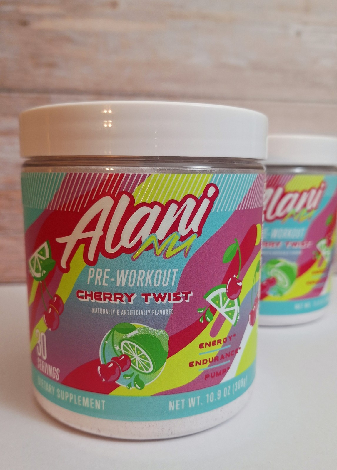 Alani Nu Pre-Workouts, Cherry Twist 🍒 2 Tubs ,30 Servings, 200mg Caffeine.