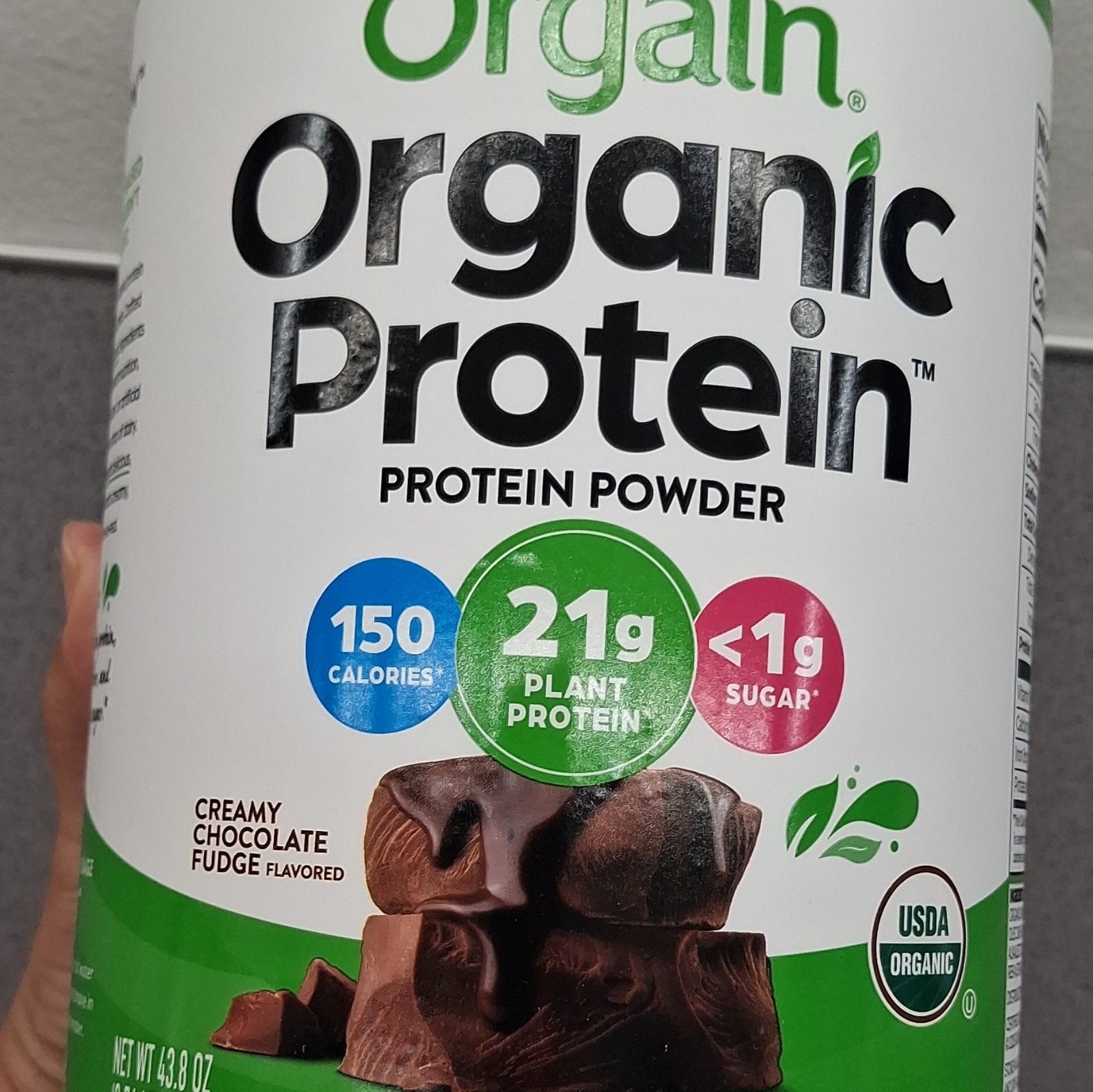 Orgain Plant-Based Protein Powder Creamy Chocolate Fudge 43.8 oz Vegan