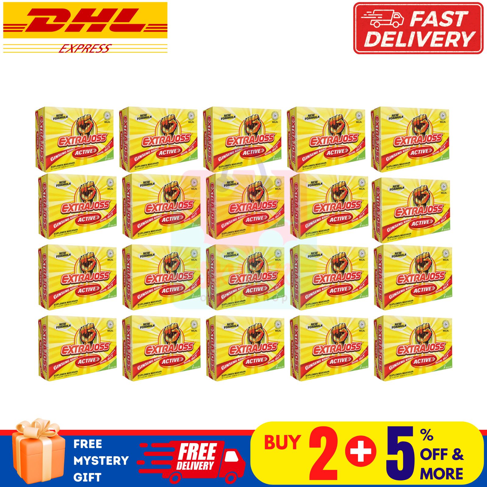 EXTRA JOSS Active Flavour 20 Box Energy Drink Powder Boost Stamina