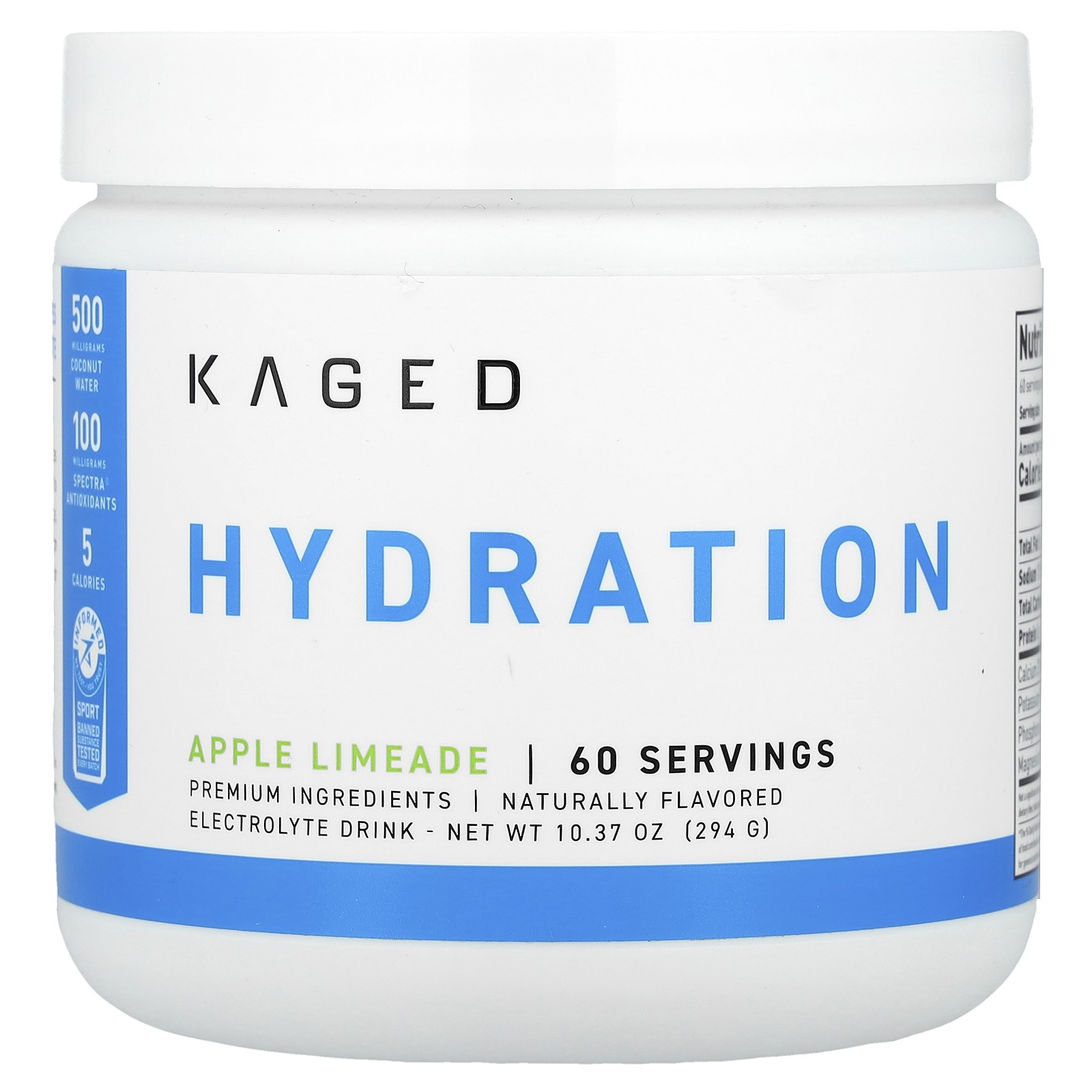 Hydration, Electrolyte Drink, Apple Limeade, 10.37 oz (294 g)