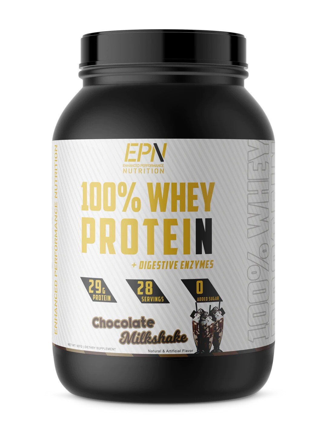 100% Whey Protein + Digestive Enzymes Chocolate Milkshake Ultra Filtered Whey
