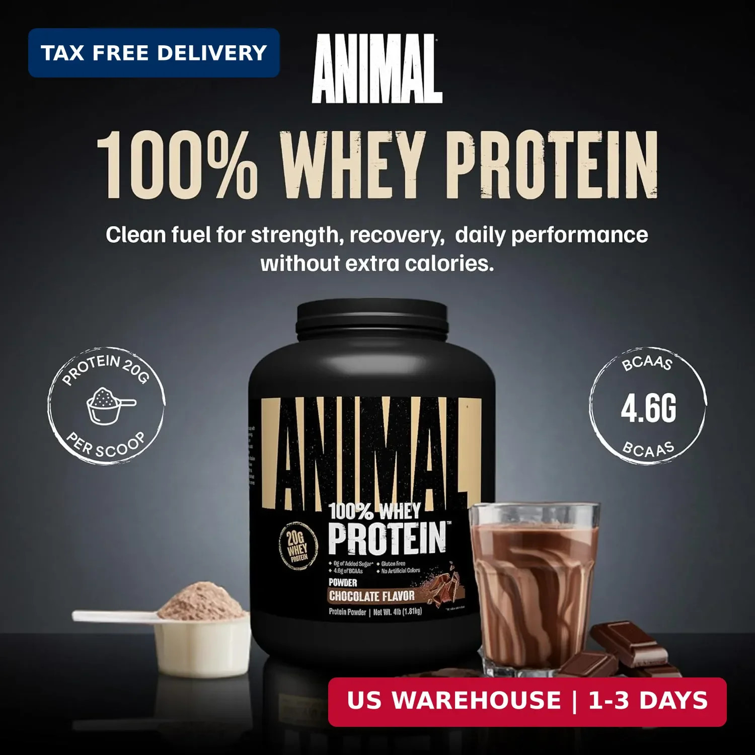 100% Whey Protein Powder – Whey Blend for Pre Workout or Post Workout, Re