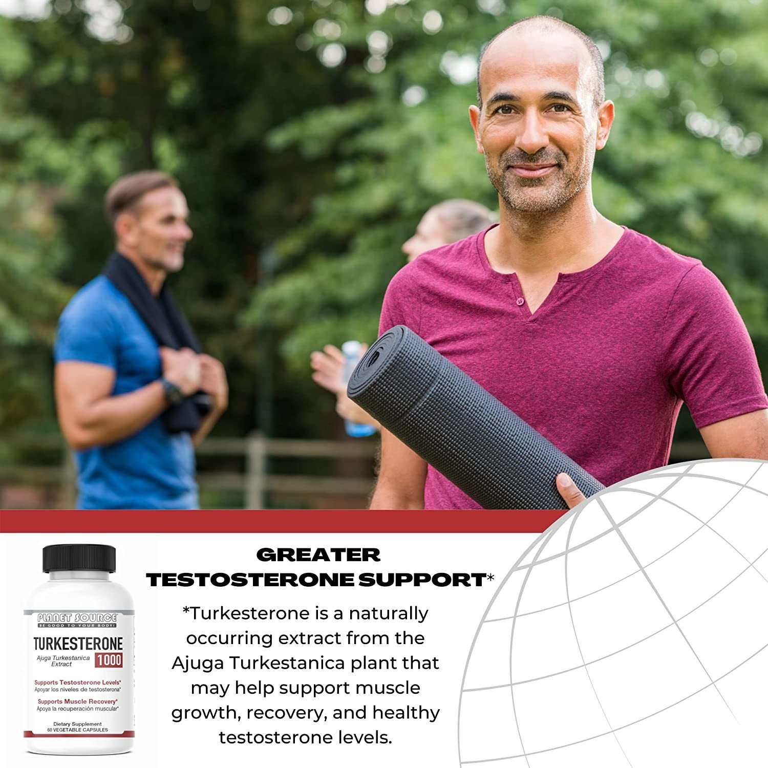 Planet Source Turkesterone 10% Extract Ajuga Turkestasnica 1000 mgs 60 capsules