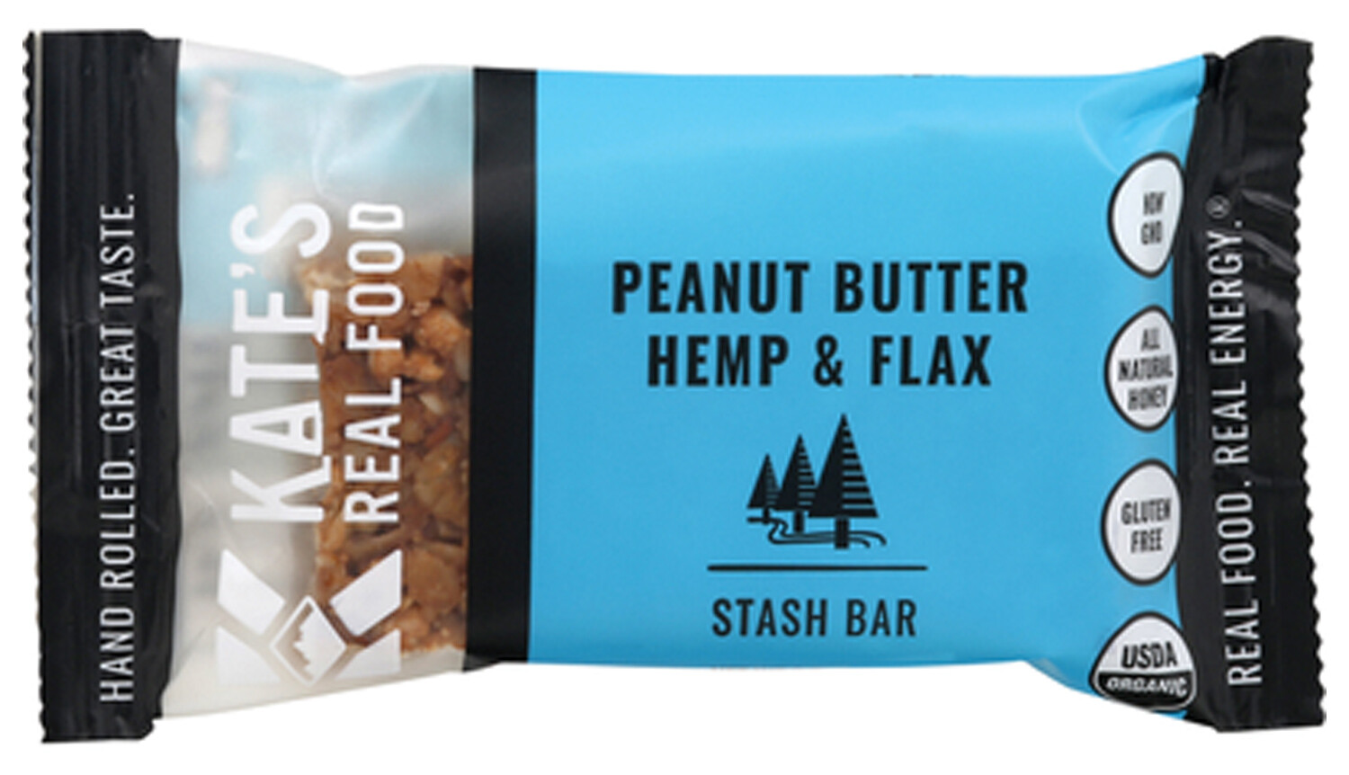 Kate’s Real Food PB Hemp Bar: Nutritious Energy Snack for On-the-Go! Pack of 12