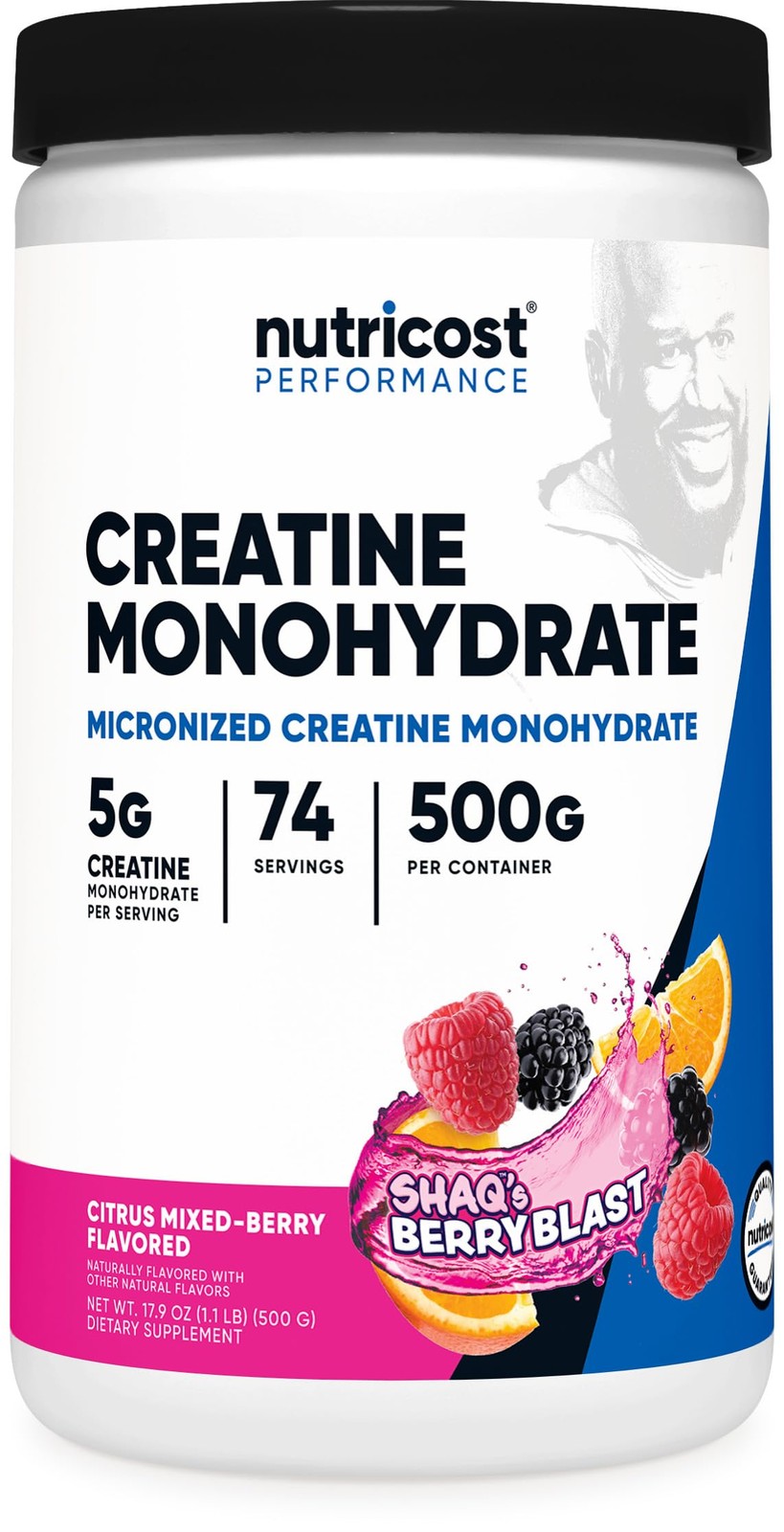 Nutricost Creatine Monohydrate Powder (Shaq’s Berry 500 Gram (Pack of 1)