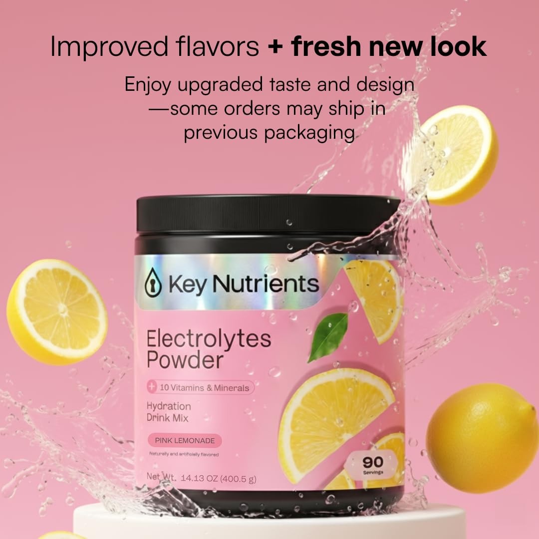 KEY NUTRIENTS Selenium Multivitamin Electrolytes Powder No Sugar Fresh Pink …