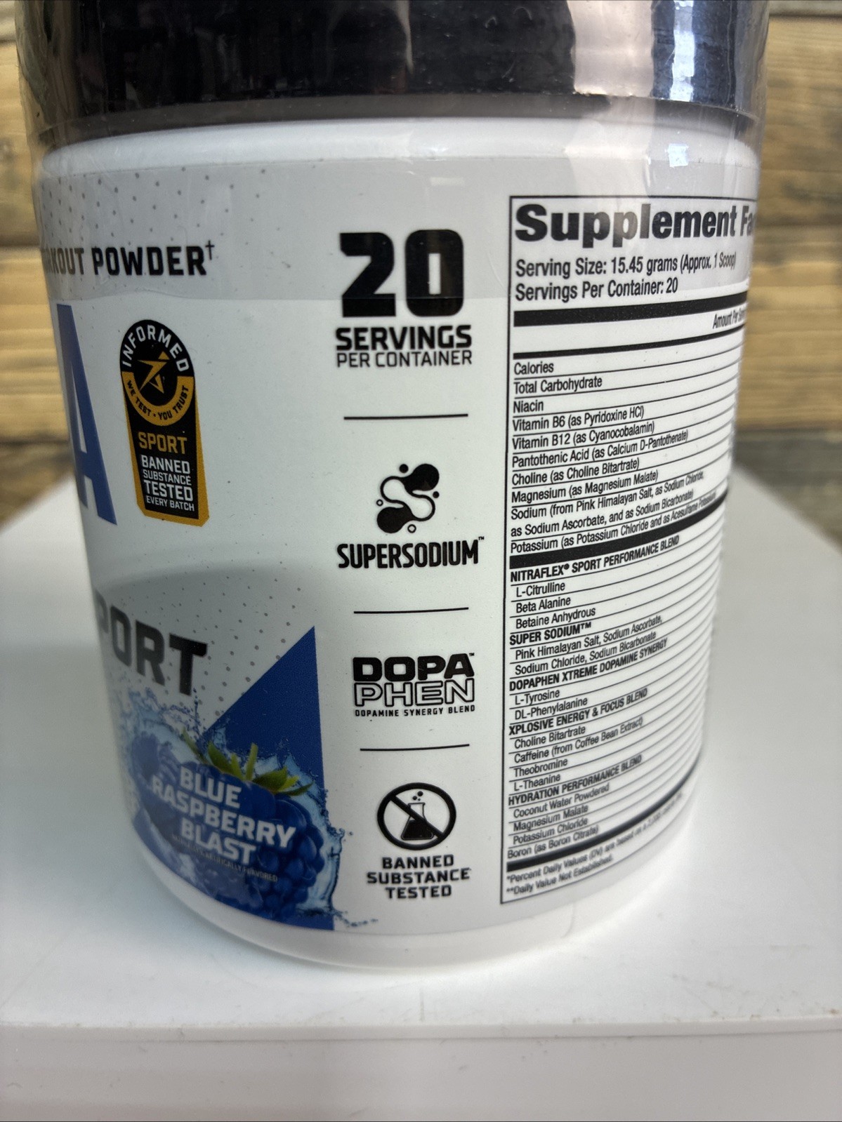 Nitraflex Sport Pre-Workout Powder 20 Servings – Blue Raspberry Exp 07/2027
