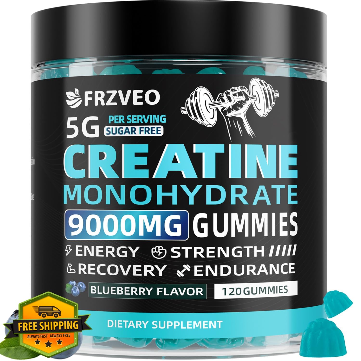 Creatine Monohydrate Gummies 9000mg for Men and Women, Potent Creatine Supple…
