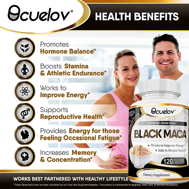 Black Maca Capsules Support Increased Energy* Mental Health