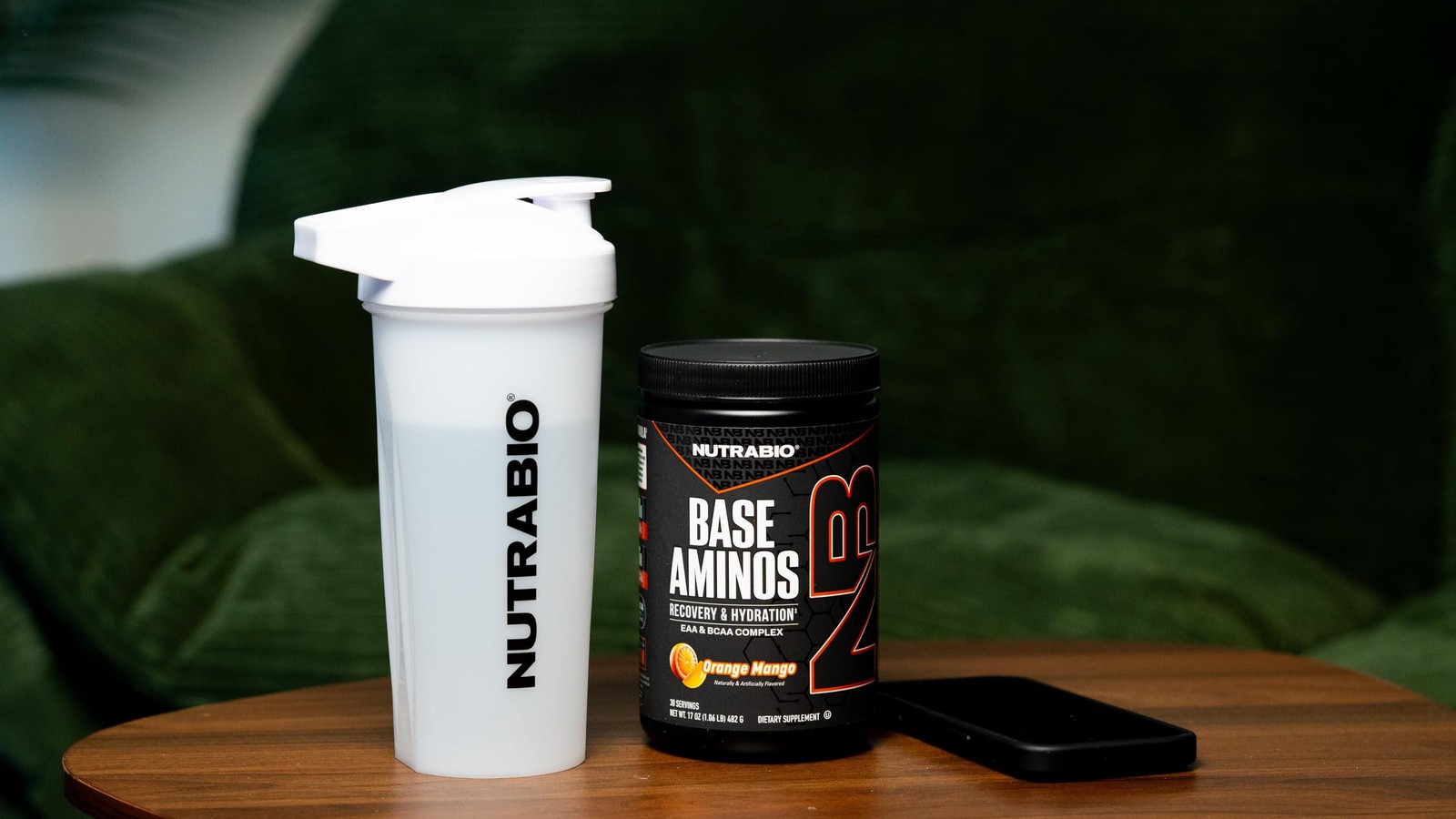 NutraBio Base Aminos EAA BCAA Powder 10g 30 Servings Orange Mango
