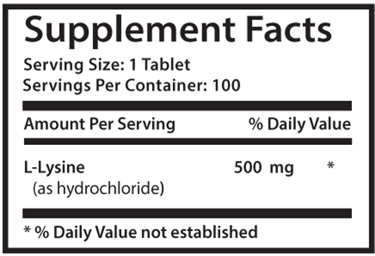 L-Lysine Power – L-Lysine 500mg – Pre Workout Tablets 6B