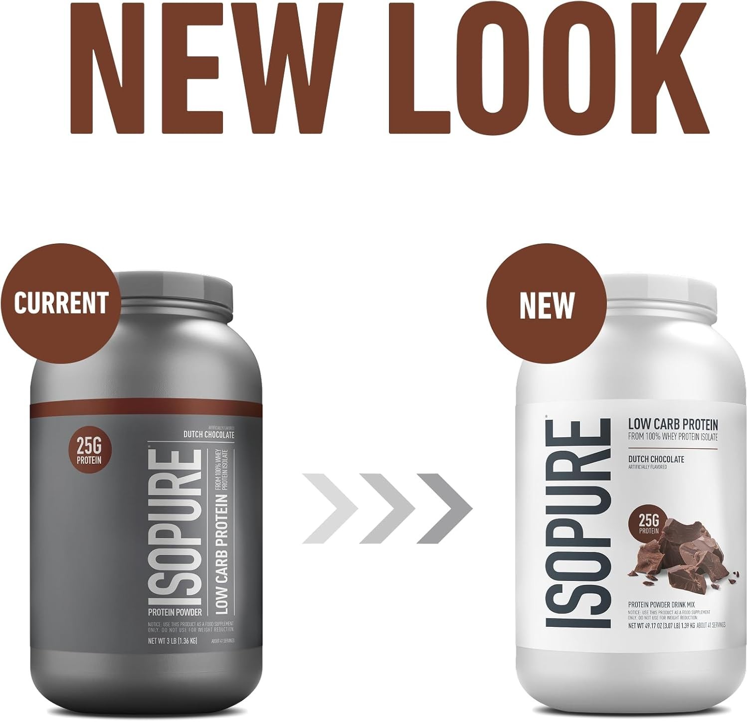 Isopure Dutch Chocolate Low Carb Protein Powder 3lb 41 Servings BB: 07/2027