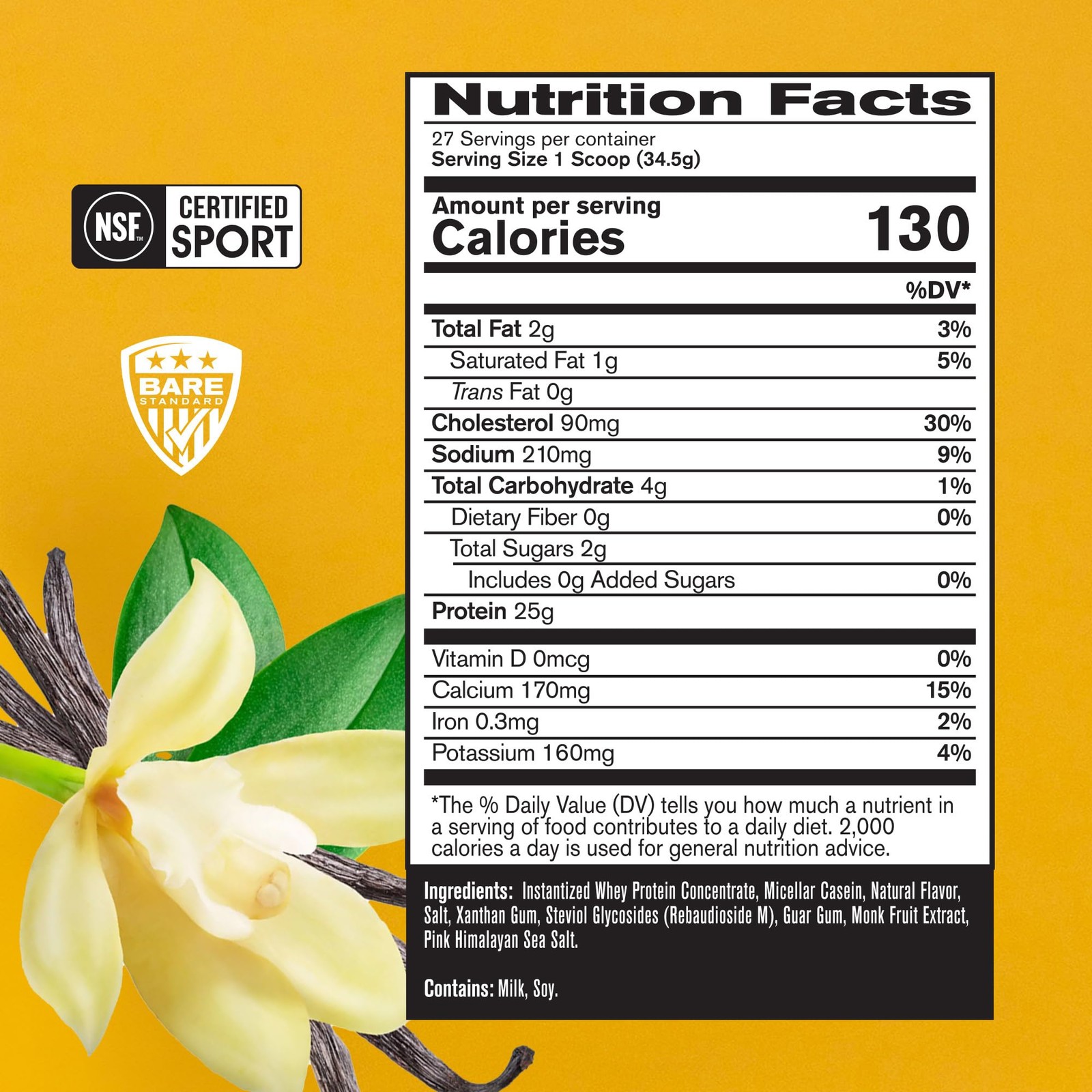 BARE PERFORMANCE NUTRITION, BPN Whey Protein + Casein 2 Pound (Pack of 1)