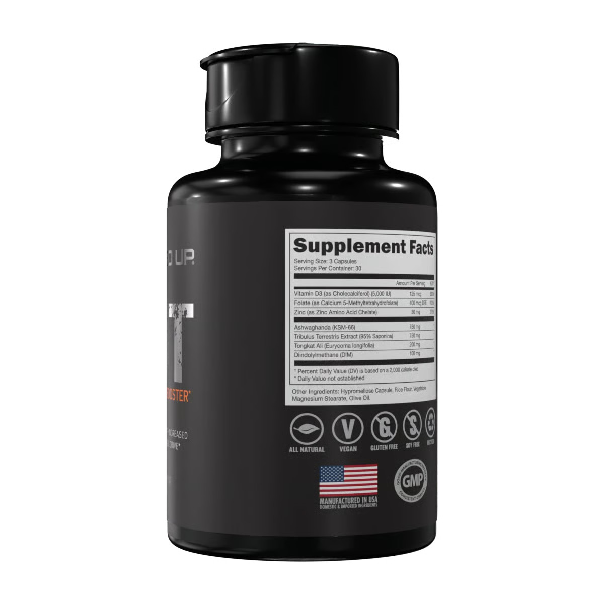 Bucked Up RUT Testosterone Booster 90 Capsules Strength Energy Muscle Support
