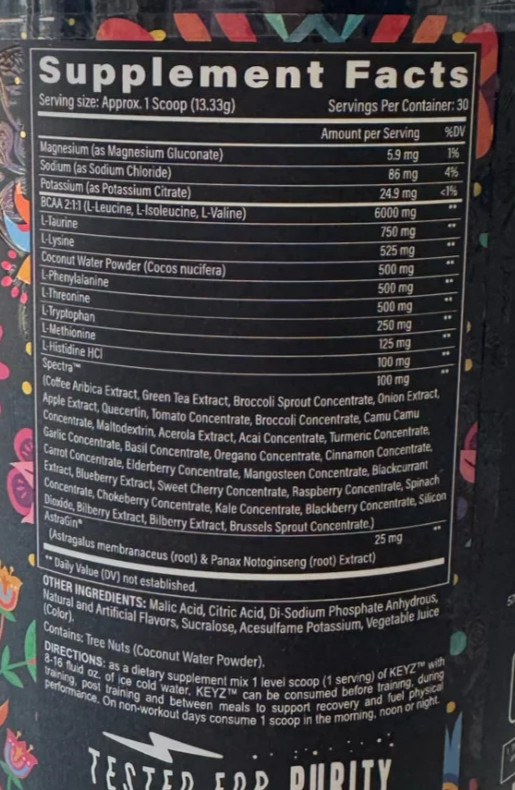 Black Magic Supply Keyz BCAA EAA Amino Acid Blend Recovery Hydration 30 Servings