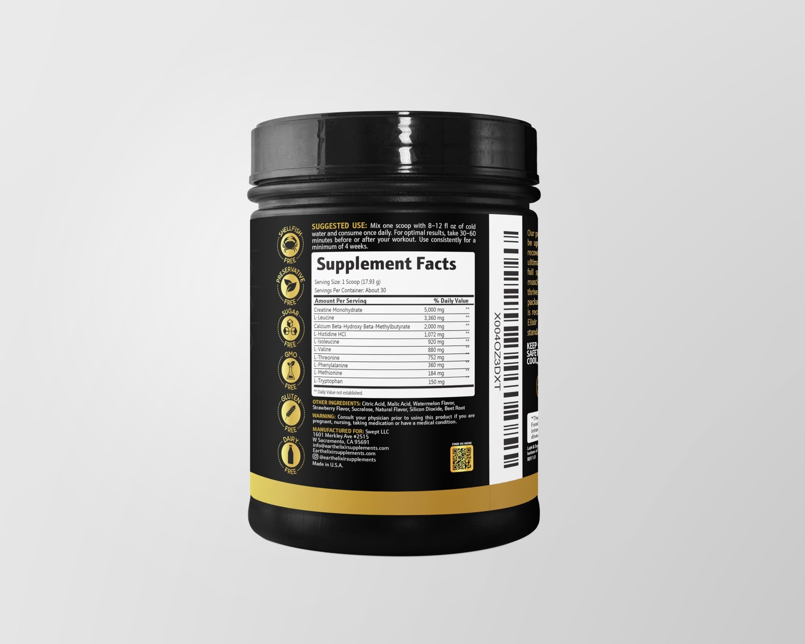 Creatine HMB Supplements for Men and Women w/Essential Amino Acids | EAA & BC…