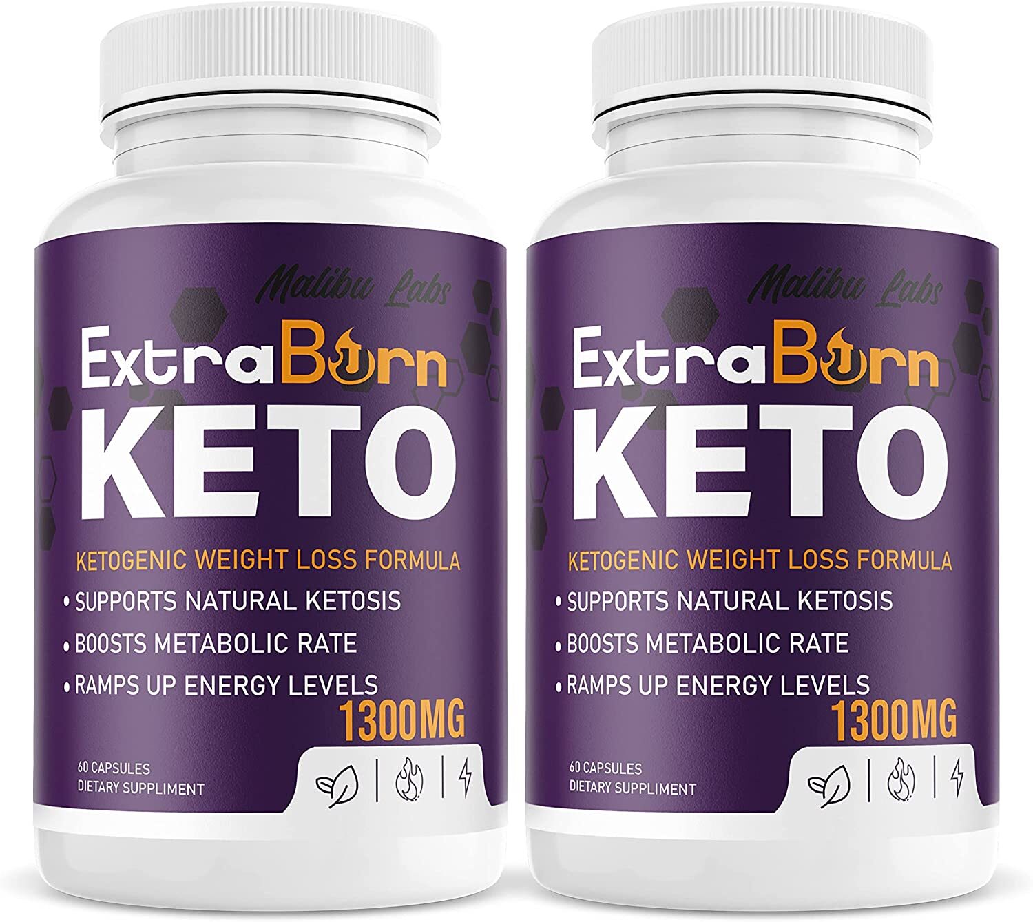 Extra Burn Keto Advanced Weight Loss Support Fat Burner Supplements 1300mg Caps