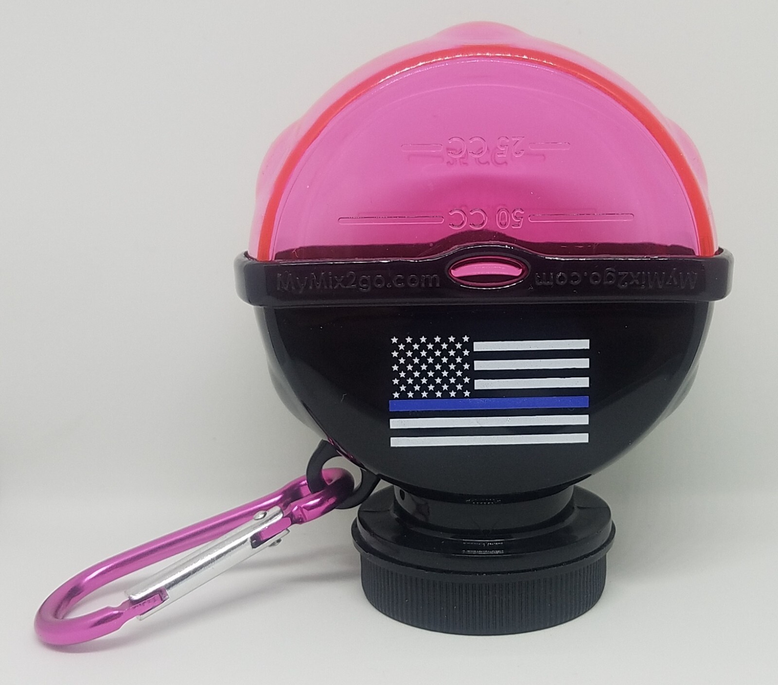 Portable Protein Powder Supplement Storage Funnel Container 120CC Thin Blue Line