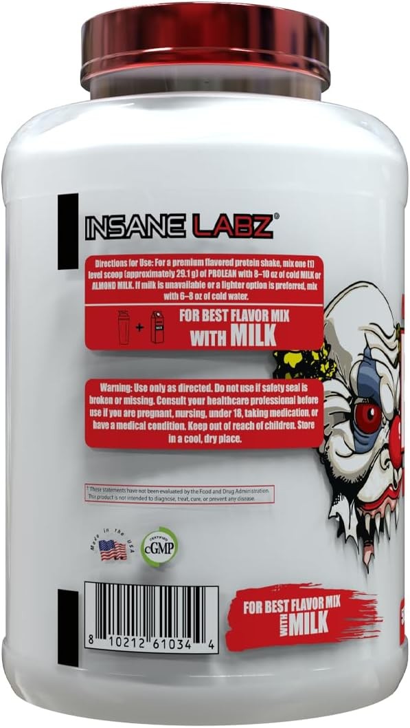 Insane Labz ProLean Protein & Whey 26g Protein 50 Srvngs Blueberry Muffin 3.2 LB