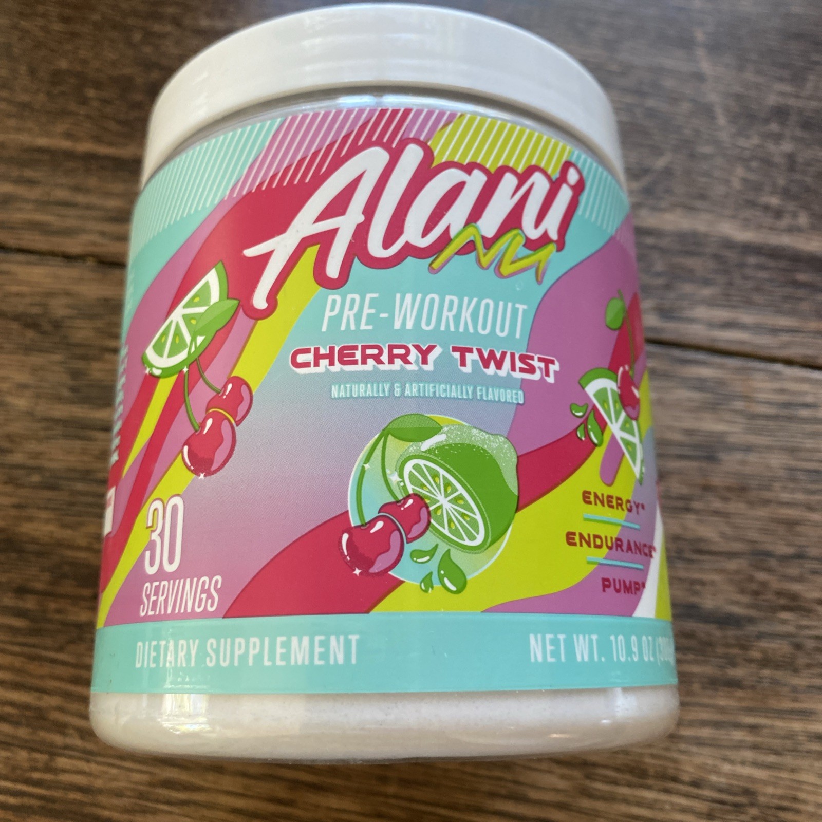 Alani Nu Pre-Workout Cherry Twist 30 Servings 200mg Caffeine Pink Salt NEW
