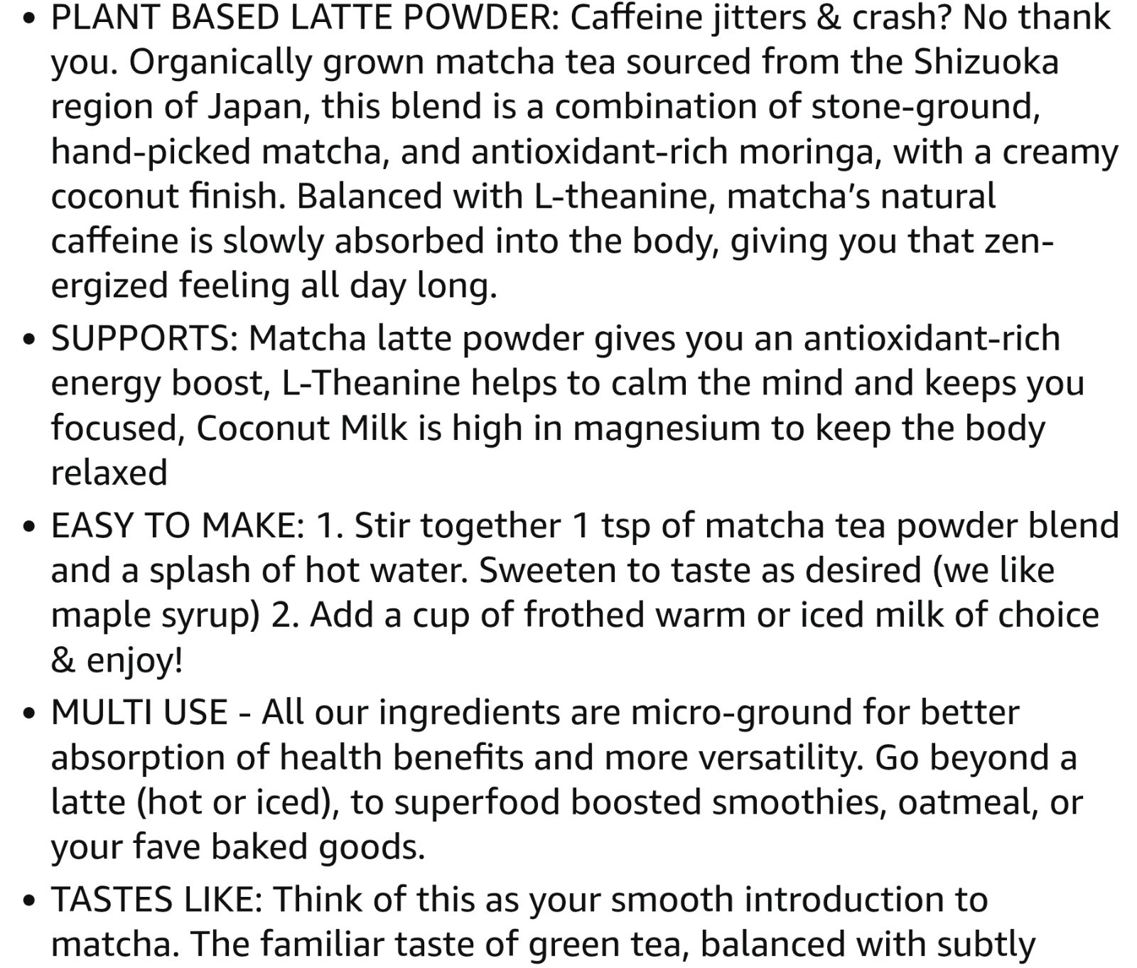 Blume SUPERFOOD LATTE BLEND 3.5 oz (25 Ser) Matcha Coconut Flavor BEST BY 08/26