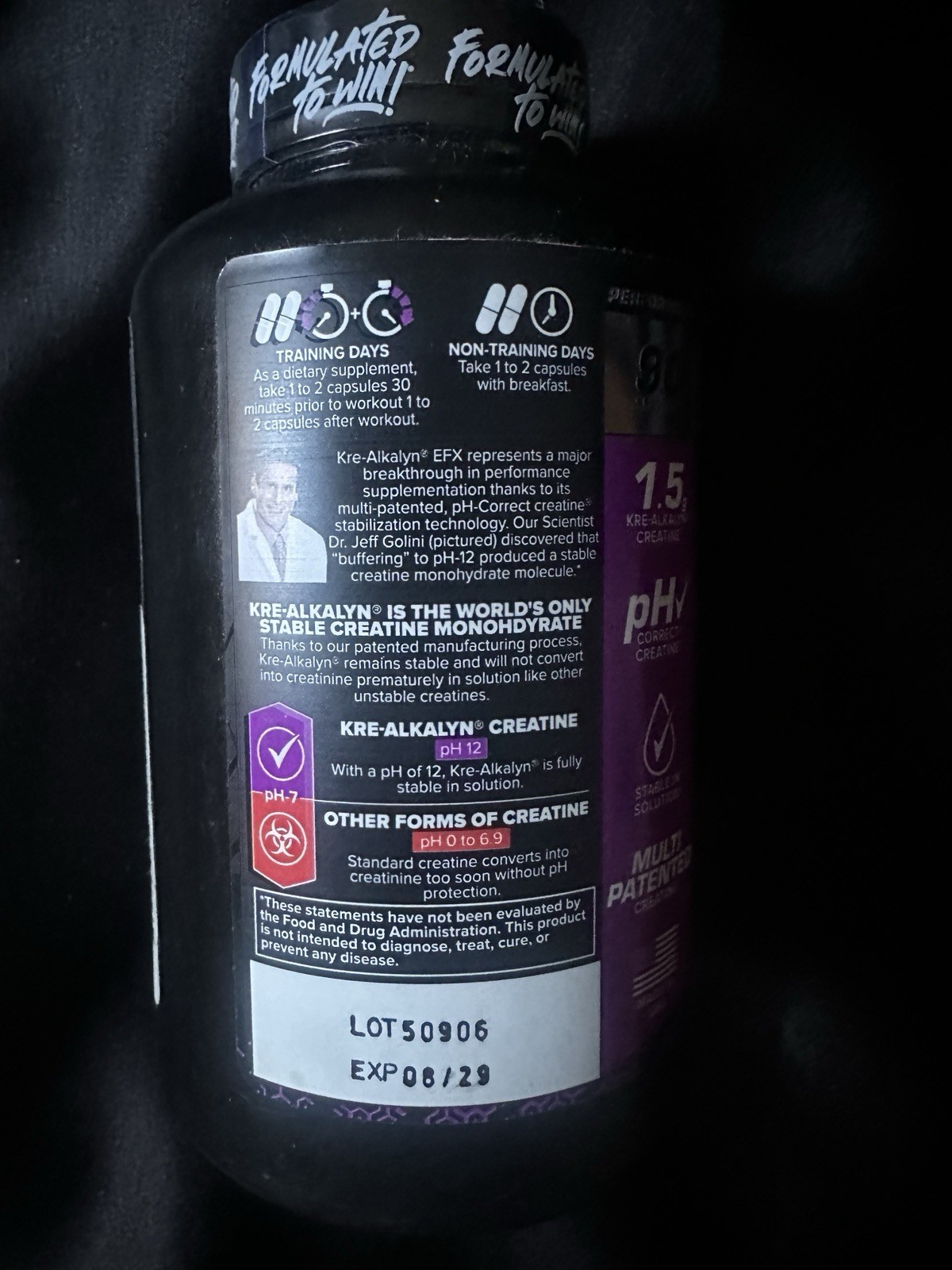 EFX Sports Kre-Alkalyn | pH Correct Creatine 180 Count Vegan