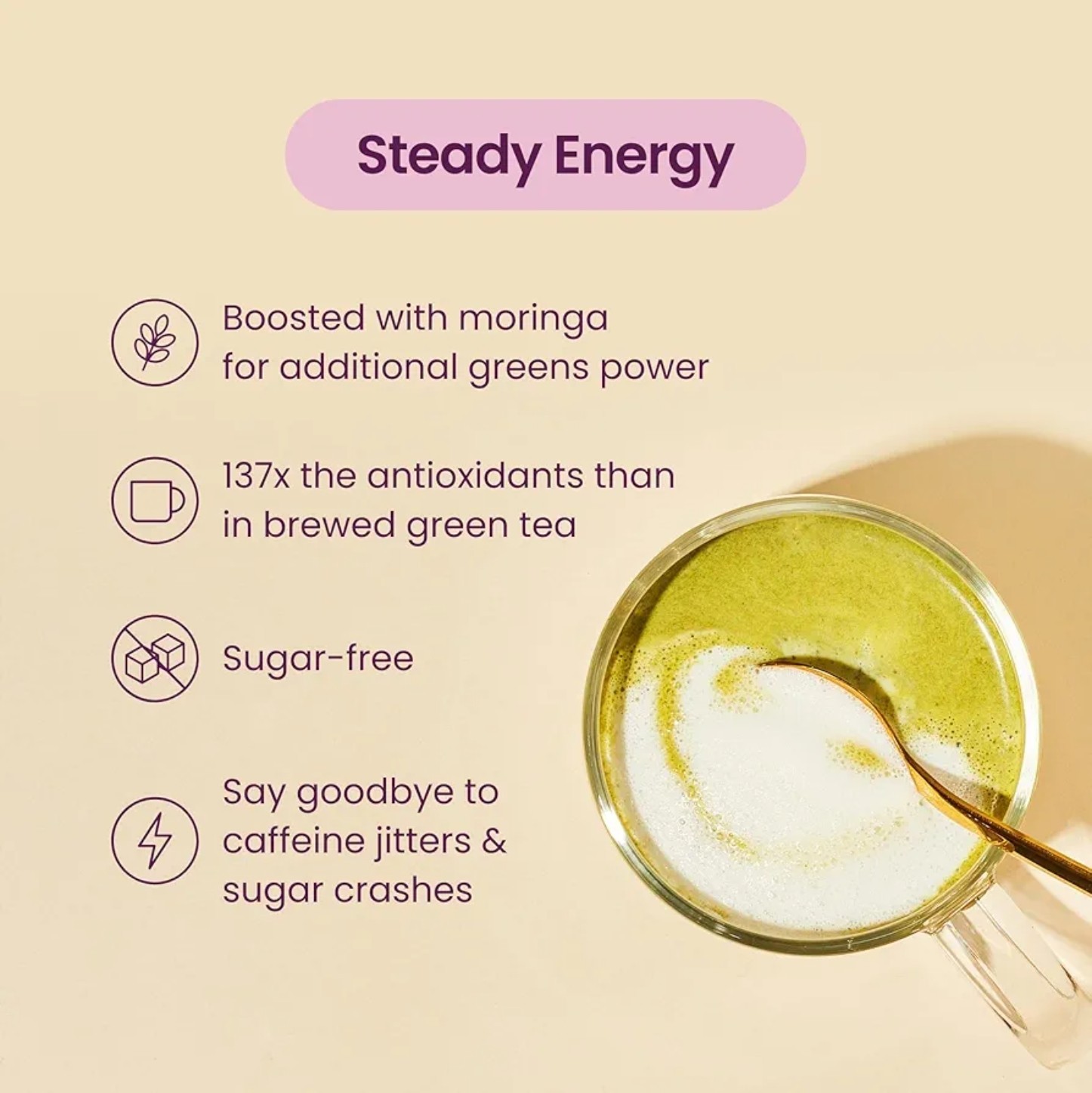 Blume SUPERFOOD LATTE BLEND 3.5 oz (25 Ser) Matcha Coconut Flavor BEST BY 08/26