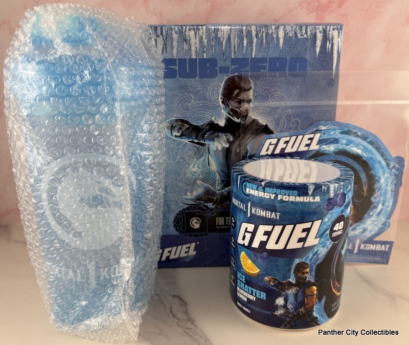 New G FUEL Sub-Zero Mortal Kombat Collector’s Box 40 Serving Tub Shaker Sticker