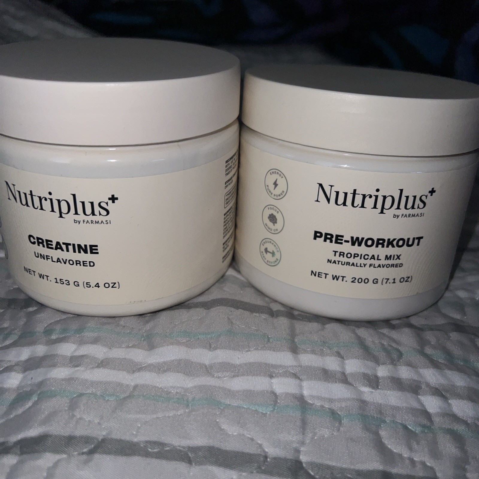 Set Creatine Powder And Pre Workout Powder Farmasi