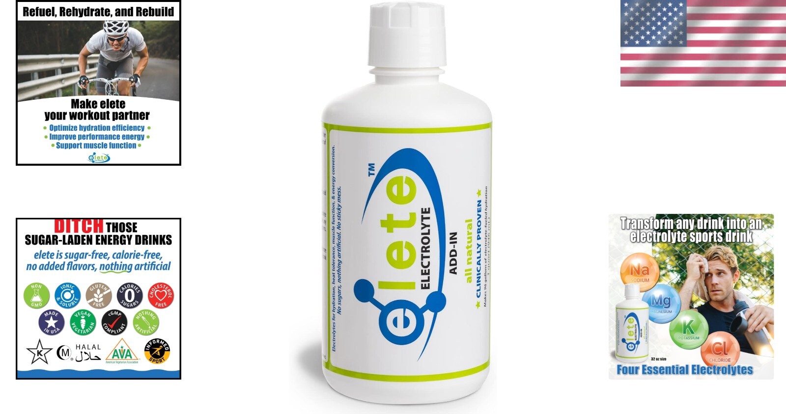 elete All-Natural Electrolyte Concentrate for Hydration – 32oz Unflavored Drops