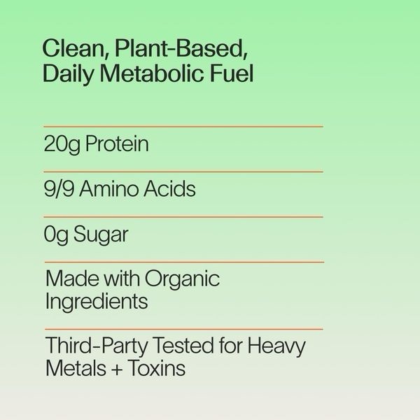Veracity Metabolic Power Plant-Based Protein Powder Vanilla Cinnamon 19 oz Vegan