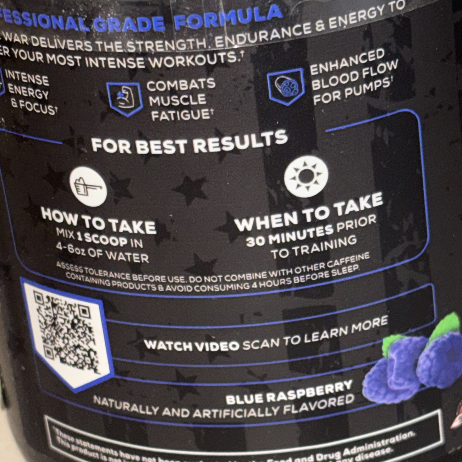 redcon1 total war pre workout blue raspberry 435g – Exp9/26 15.34 Oz