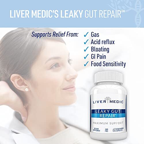 Leaky Gut Repair Maximum Support Gut Health L-Glutamine Slippery Elm for IBS …
