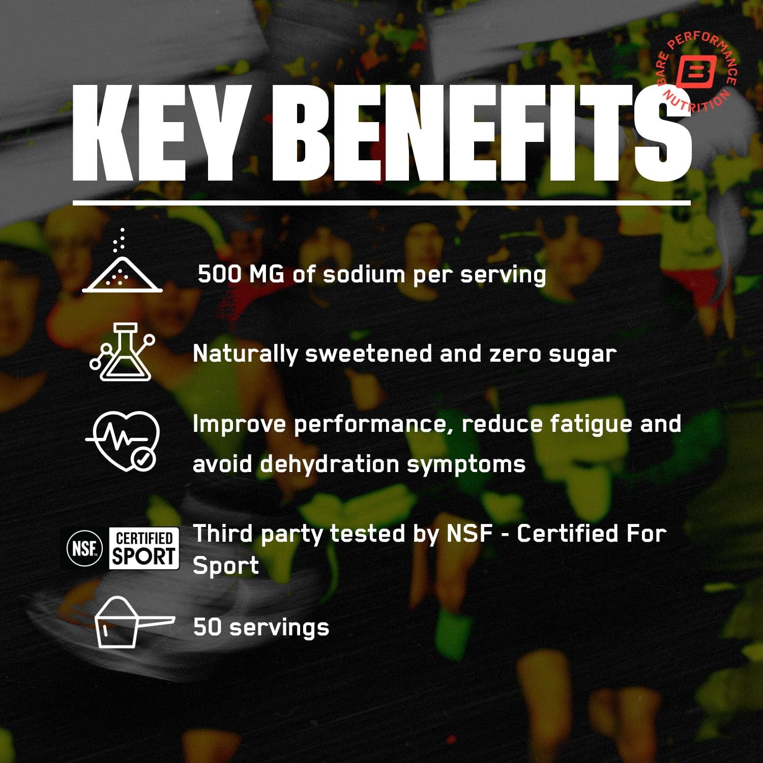 BPN Electrolytes Hydration Drink Mix – Sugar Free, 50 Servings, Mango Flavor