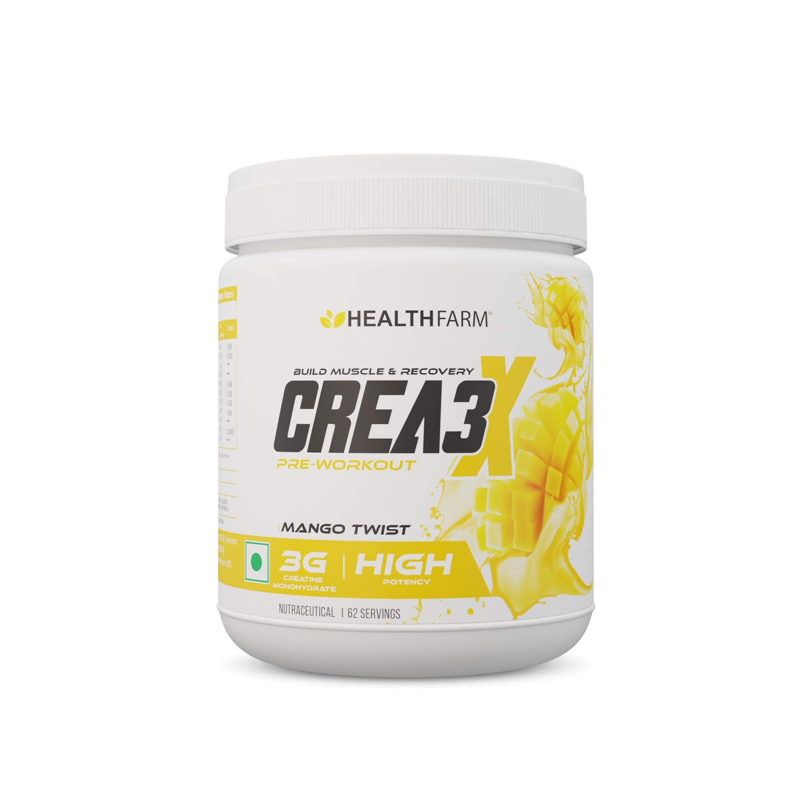 Healthfarm Crea3x 250g | 3g Creatine 62 Servings