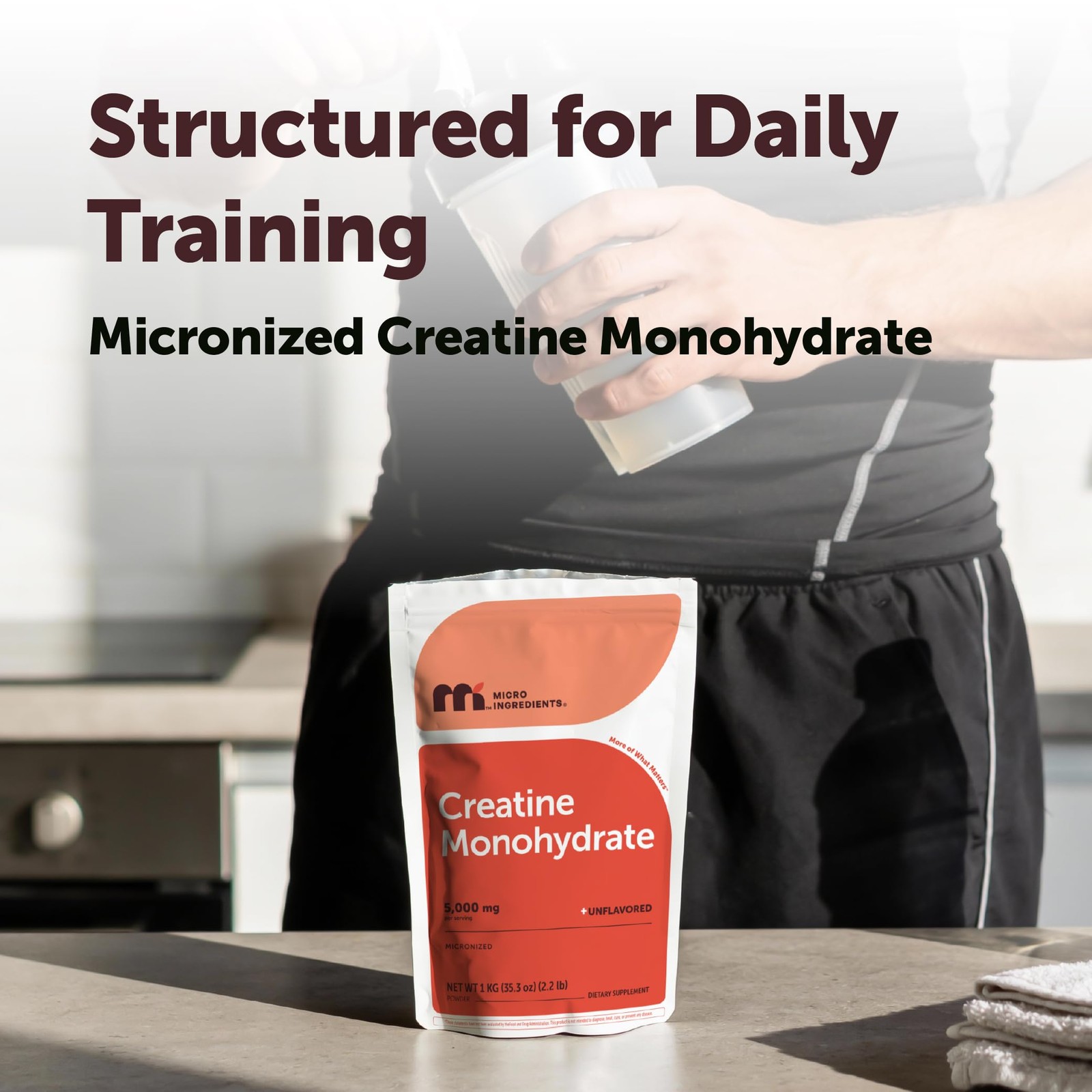Micro Ingredients Creatine Monohydrate Powder 1 kg (2.2 2.2 Pound (Pack of 1)