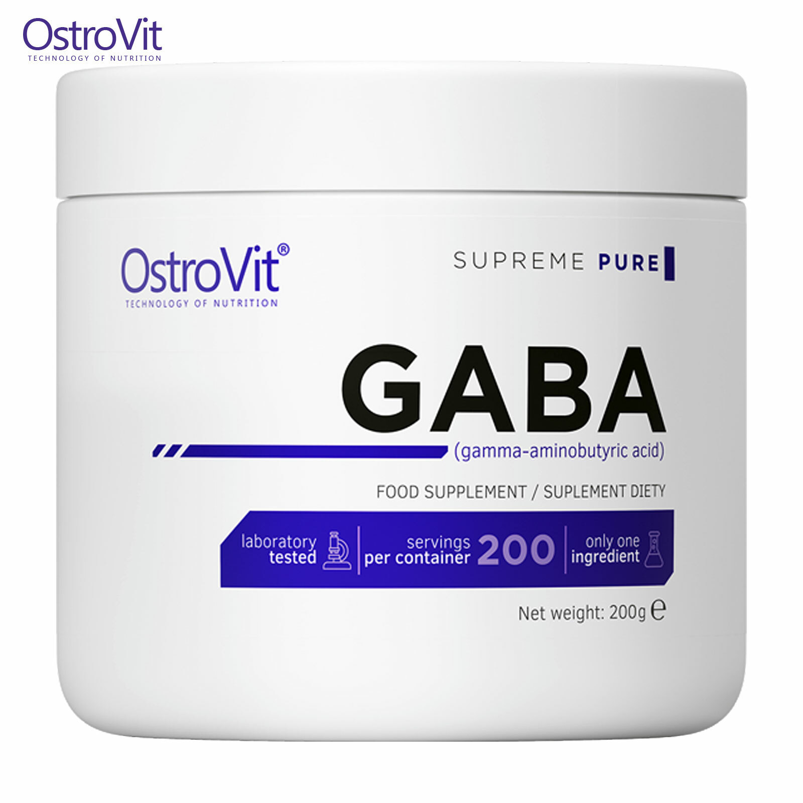 OSTROVIT GABA – 200 SERV! Relaxation Support – Stress Anxiety Relief – Sleep Aid