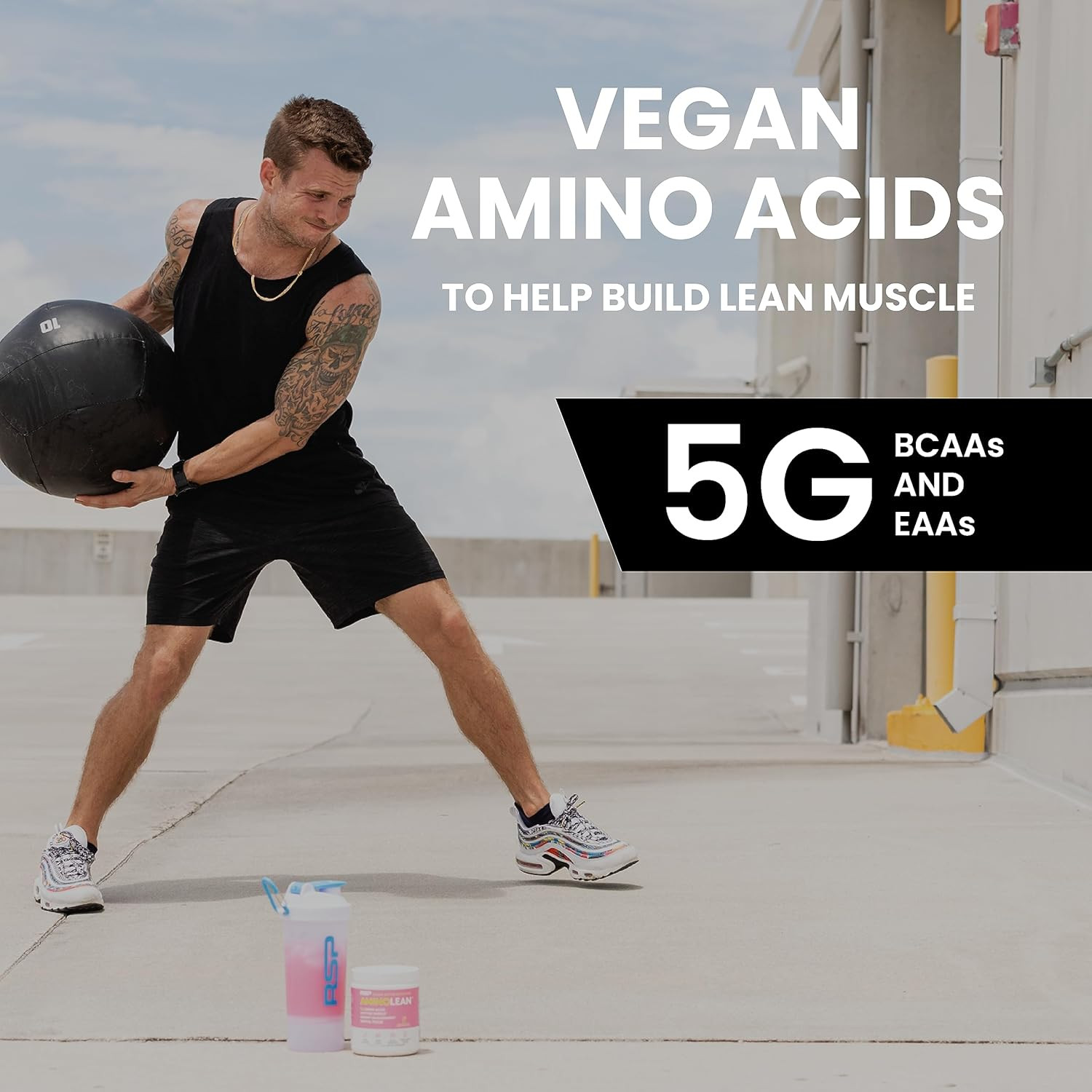 Aminolean Pre Workout Powder, Amino Energy & Weight Management with Vegan BCAA A