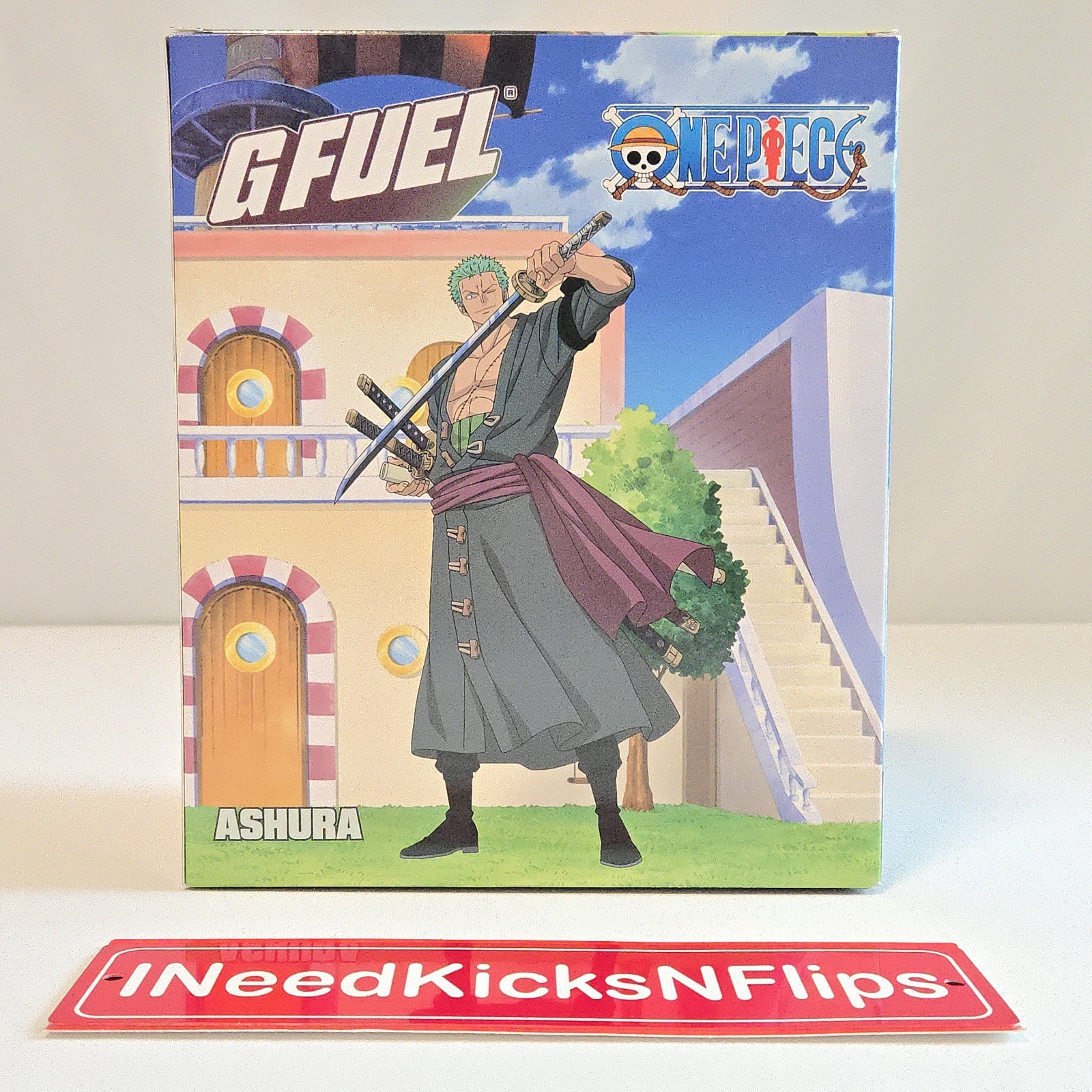 Gfuel x One Piece Zoro Ashura Collector’s Box With Shaker Cup – ENERGY NEW 2026✅