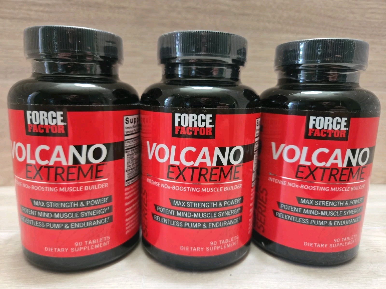 Lot Of 3 VolcaNO Extreme Pre Workout Nitric Oxide Booster & Muscle Builder
