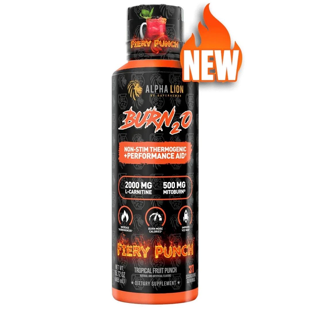 Alpha Lion BURN20 Burn 20 Stim-Free Liquid Thermogenic Fat Burner 3 Flavors 30sv