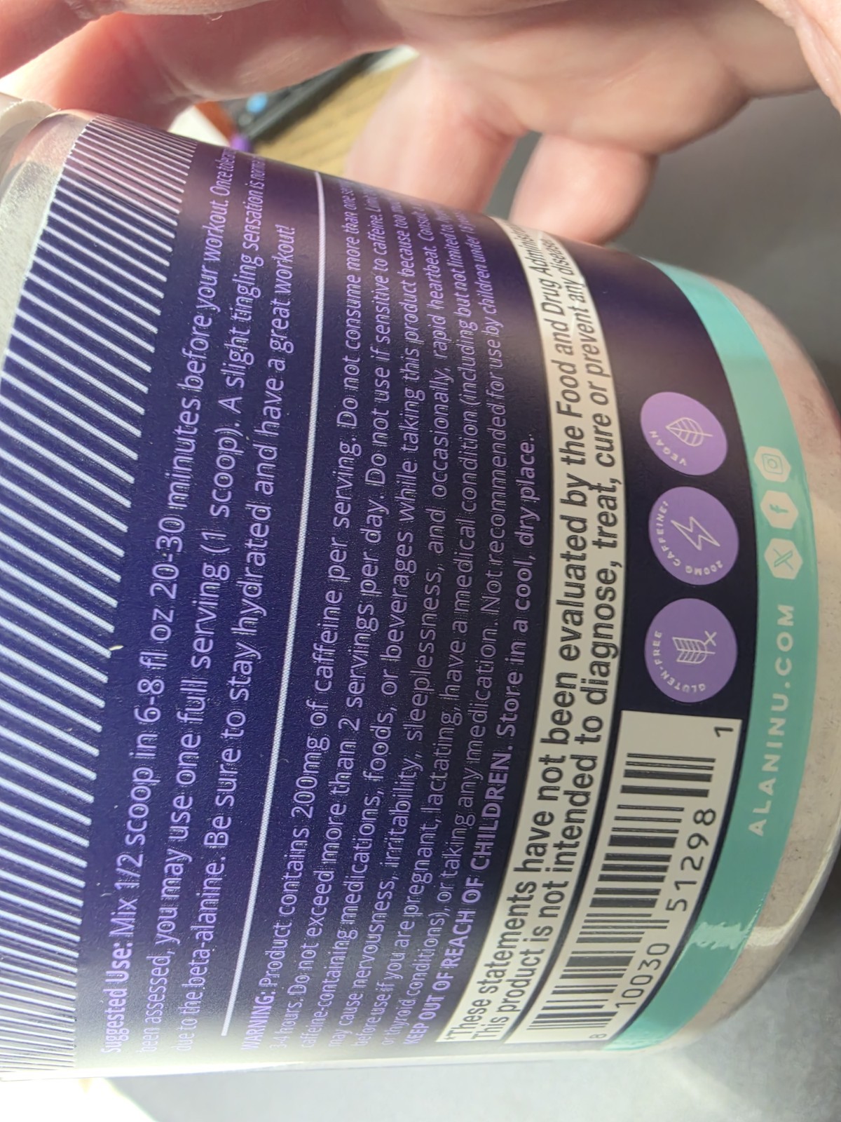 Alani Nu Pre-Workout Powder Cosmic Stardust Energy 20 Servings Exp / 2027