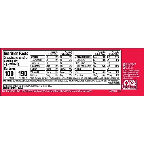 CLIF BLOKS – Strawberry Flavor – Energy 18 Count (Pack of 1),