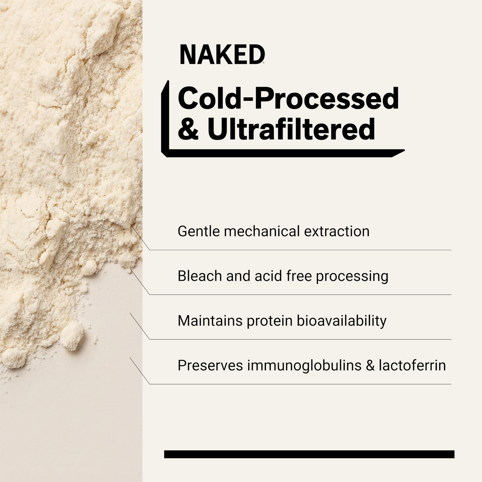 NAKED Whey 5LB 100% Grass Fed Unflavored Protein 5 Pound (Pack of 1)