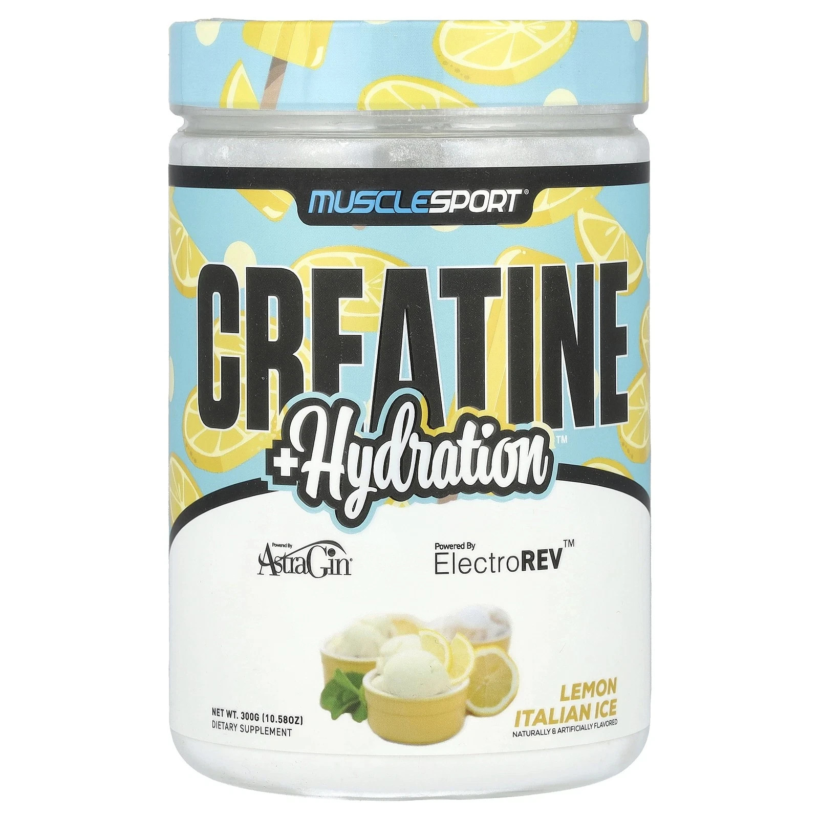 Creatine + Hydration, LEMON ITALIAN ICE , 10.58 oz (300 g)