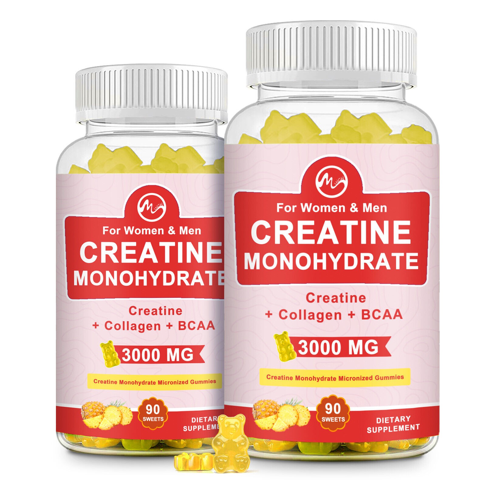 Creatine Monohydrate Gummies For Men & Women Muscle Power & Endurance Boosts