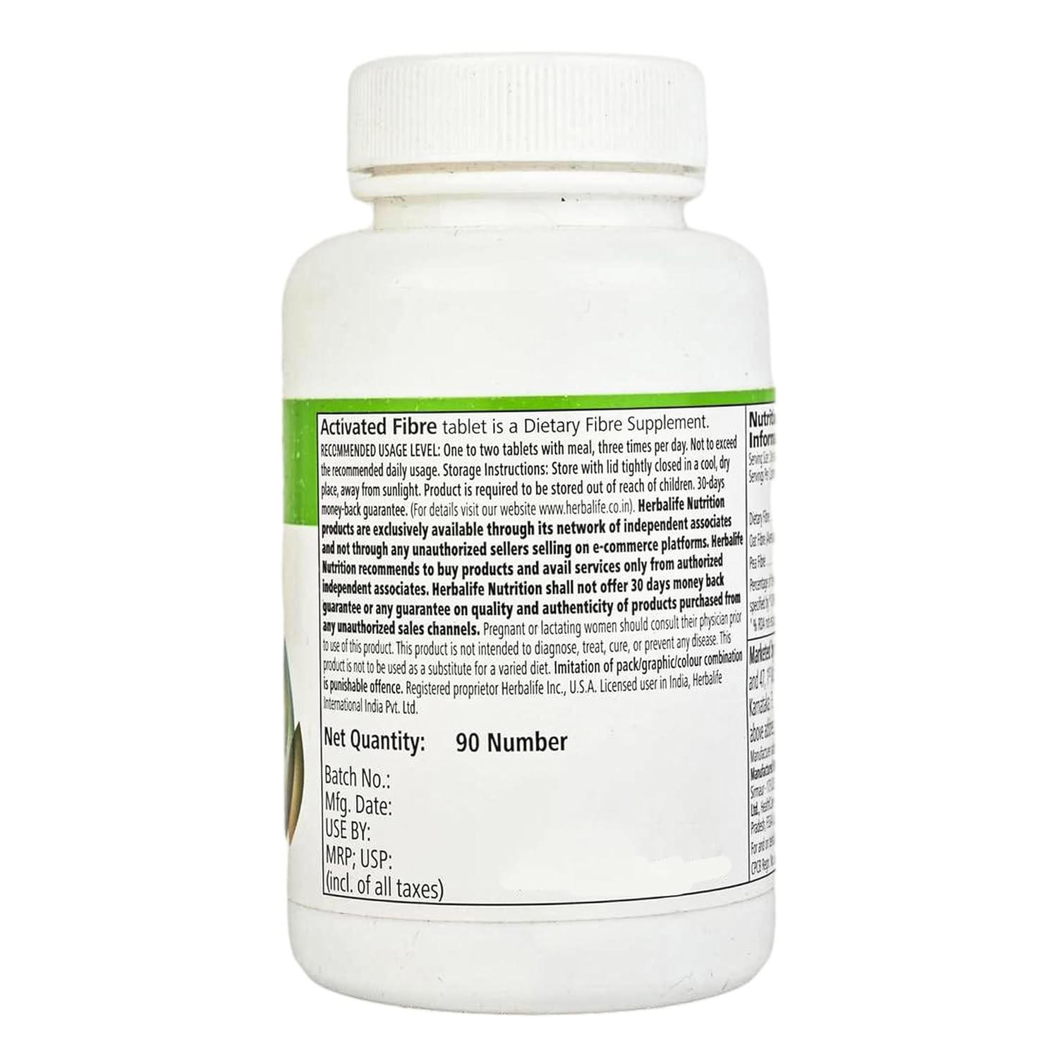 Activated Fibre -Pack of 90 capsules, 1 count
