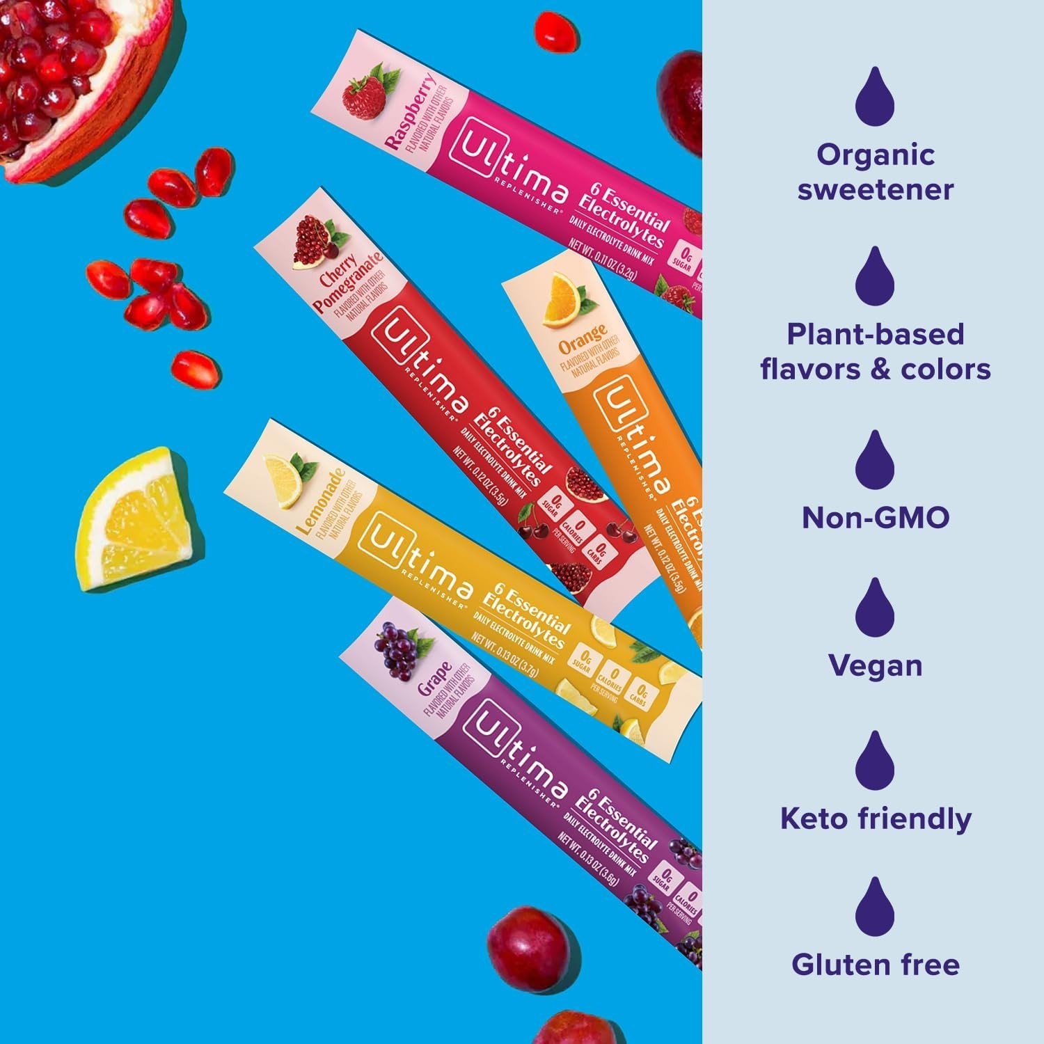 Delicious 20 Count Variety Electrolyte Packets – Plant-Based Hydration, No Junk